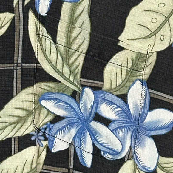 Tommy Bahama 100% Silk Hawaiian Shirt Mens XXL 2XL Green Floral Short Sleeve - Picture 9 of 11